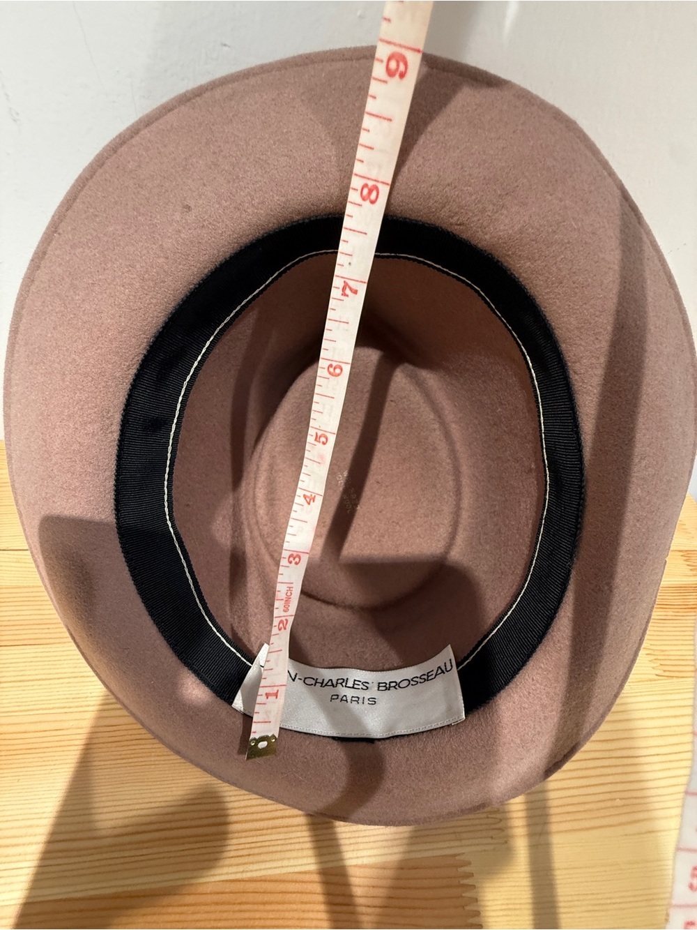 Vintage Jean-Charles Brosseau Paris Wool Fedora – Taupe/Brown - Picture 12 of 14